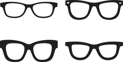 set of glasses illustration on white background vector