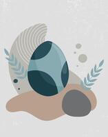 Modern Abstract Easter Egg Composition vector