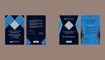 Modern ID Badge Design in Bundle. Luxurious Template Display for Promotional Campaign. vector