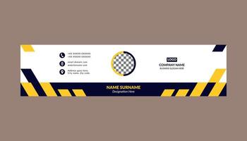 Modern Email Signature Design. Classic Template Display for Promotional Campaign. vector