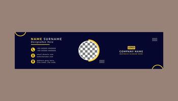 Modern Email Signature Design. Innovative Layout Display for Promotional Campaign. vector