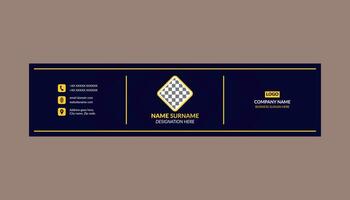 Modern Email Signature Design. Dynamic Layout Display for Promotional Campaign. vector