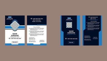 Modern ID Badge Design in Bundle. Abstract Template Display for Promotional Campaign. vector