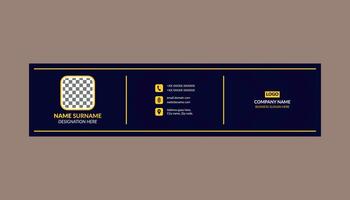 Modern Email Signature Design. Dynamic Template Display for Promotional Campaign. vector