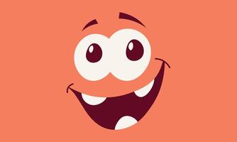 Red background with a monster's face vector
