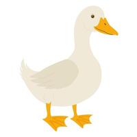 Goose in flat style. Illustration of an animal on a farm vector