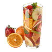 Refreshing FruitInfused Water with Strawberries Oranges Apples and Mint png