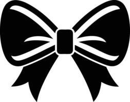 A black and white bow on a white background vector