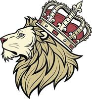 Lion with crown vector