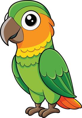 illustration of a cartoon parrot