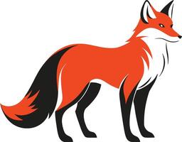 A red fox standing on its hind legs vector