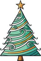 Christmas tree illustration vector