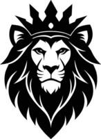 A lion head with a crown on it vector