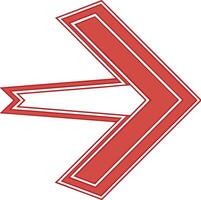 A red arrow pointing to the right vector