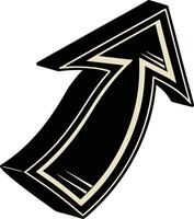An arrow pointing up vector