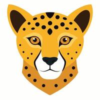 A cheetah head on a white background vector