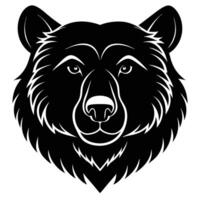 Black bear head vector