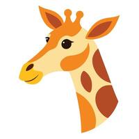 A giraffe head with a brown and tan color vector