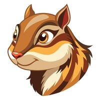 A cartoon squirrel head on a white background vector
