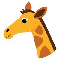 A giraffe head with a brown and white face vector