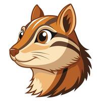 A cartoon chipmunk head on a white background vector