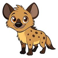 A cartoon hyena standing on a white background vector
