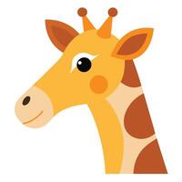 A giraffe with a crown on its head vector