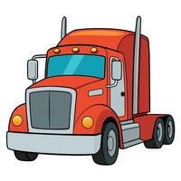 A cartoon truck on a white background vector
