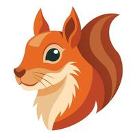 Squirrel Head Illustration Design vector