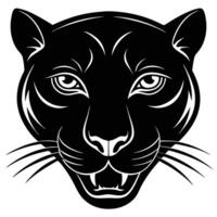 A black panther head on a white background vector
