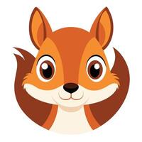 A cartoon squirrel with big eyes and a big nose vector