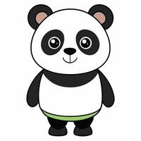Cute Cartoon Panda Bear Illustration vector