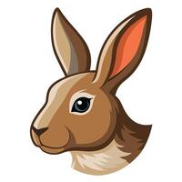 A rabbit head on a white background vector