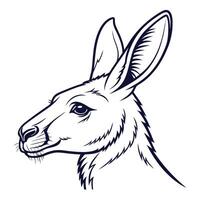 A kangaroo head on a white background vector