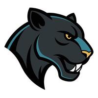 The head of a panther is shown on a white background vector