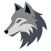 A wolf head on a white background vector