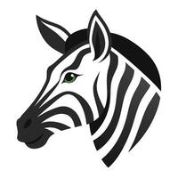Zebra head icon on white background vector