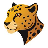 A leopard head on a white background vector