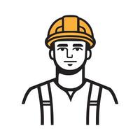 man in a hard hat and overalls vector