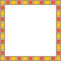 colored square Egyptian ornament. Rectangle, frame, ancient Egypt.Pattern of lotus flowers vector