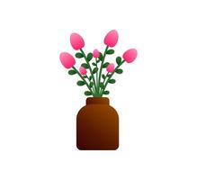 Elegant Tulip Vase Design vector