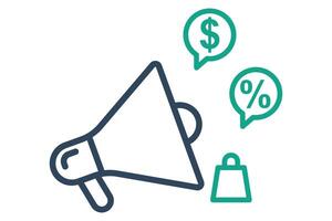 Promotion icon. line icon style. icon related to digital marketing. business elements illustration vector