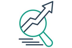 SEO icon. line icon style. icon related to digital marketing. business elements illustration vector