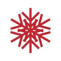 Red snowflakes icon on white background. vector