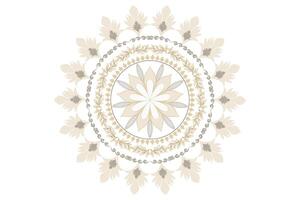 Mandala patterns have a circular or symmetrical structure radiating outward from the center. They are often used as spiritual and religious symbols and in meditative, carpets, jewelry, card V4. vector