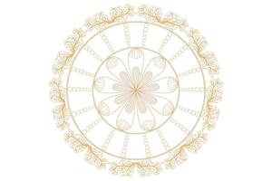 Mandala patterns have a circular or symmetrical structure radiating outward from the center. They are often used as spiritual and religious symbols and in meditative, carpets, jewelry, card V2. vector