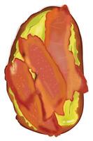 Avocado toast with bacon vector