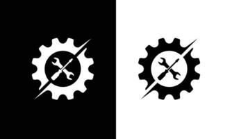 gears on black background vector