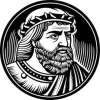 Classical Laurel Wreath Portrait Art vector
