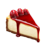 Cheesecake with Raspberry Topping png